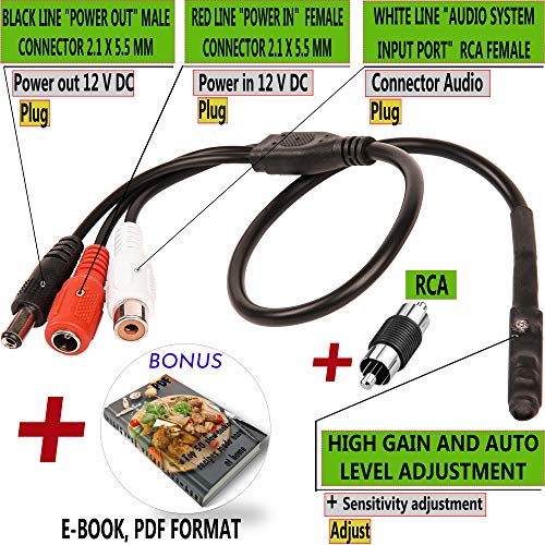 image for USA Sales Group CCTV Microphone 2-Pack – High-Sensitivity Security A