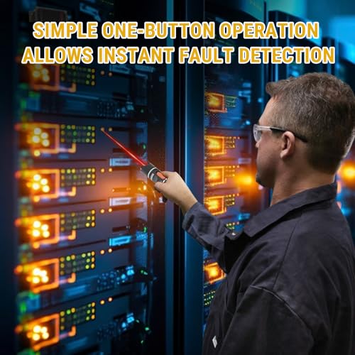 Telituny FTTH Glasfasertester, Visueller Fehlerorter 10 km Glasfaser-Rotlicht-Teststift-Werkzeug zum Testen, VFL Rotlichtstift für Netzwerkkabeltest, Glasfaser Messgerät für FC, SC, ST