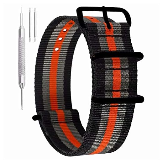 Bracelet de Montre en Nylon 16mm Bracelet de Montre en Tissu 16mm Bracelet en Nylon Durable et Lavable pour Filles Femmes avec Barrettes à Ressort et Outil pour l'installation