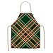 LNXSESN Grembiule Cucina Uomo Rosso Verde Scuro Grembiule Cucina Donna Cotone e Lino Grembiule Barbecue Uomo Bambini Grembiule da Cucina Grembiuli da Cucina Regolabile Grembiule Maestra 55x68cm