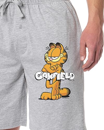 Garfield Comic Mens' Smug Cat Pose Sleep Soft Pajama Shorts for Adults2