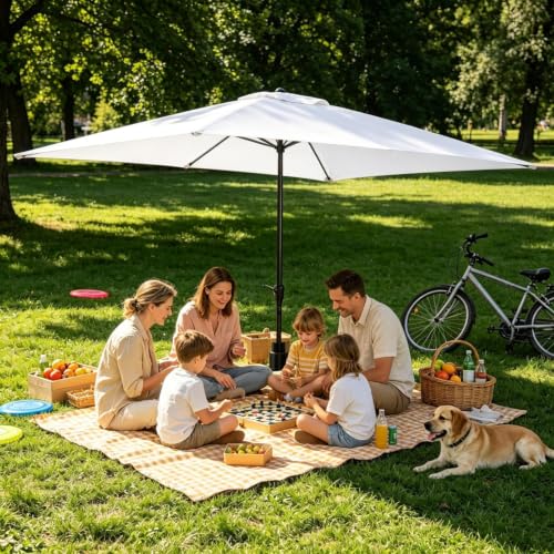 Cubierta de sombrilla 200x300 impermeable con protección UV para toldo de terraza 7