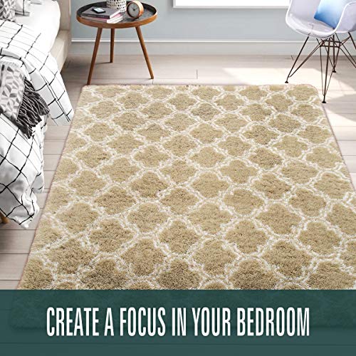 image for Noahas 4' x 6' Soft Area Rugs for Bedroom Living Room Shaggy Patterned
