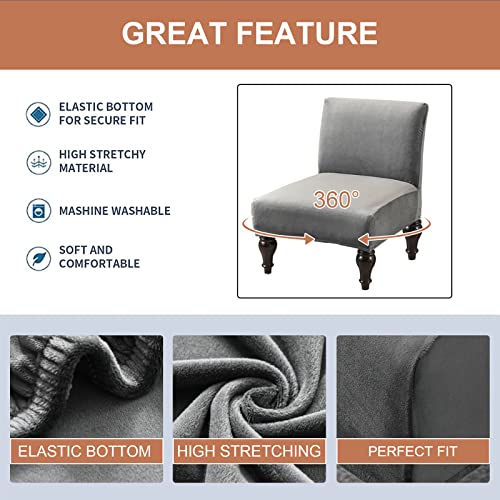 Image of Eco-Ancheng Armless Chair Slipcover - Removable, Washable, Printed Covers for Living & Dining Room