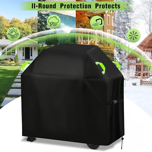 Gucass Grillabdeckung Wetterfest, 420D Oxford Grill Abdeckhaube 120x60x120cm Gasgrill Abdeckplane Wasserdicht Winddicht Reißfest UV-Beständige, Grill Schutzhülle für Weber/Enders
