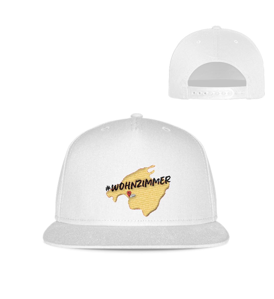 Casquette de baseball Malle blanche épurée en taille unique ajustable - 3