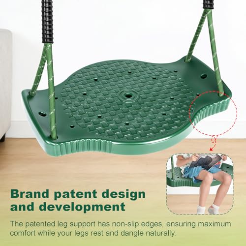 Image of Tree Swing Plastic Swing Set Heavy Duty Replacement, Swing Accessories for Indoor Outdoor Green