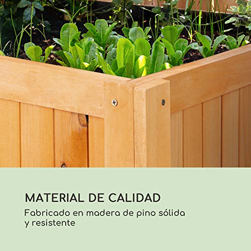 Blumfeldt Altiplano Cubic Macetero - 100 x 100 x 50 cm, Madera de ...