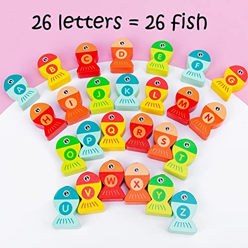 Montessori Magnetic Fishing Game - Wooden Toy for 1-2 Players, Safe Educational Fun for Kids & Toddlers