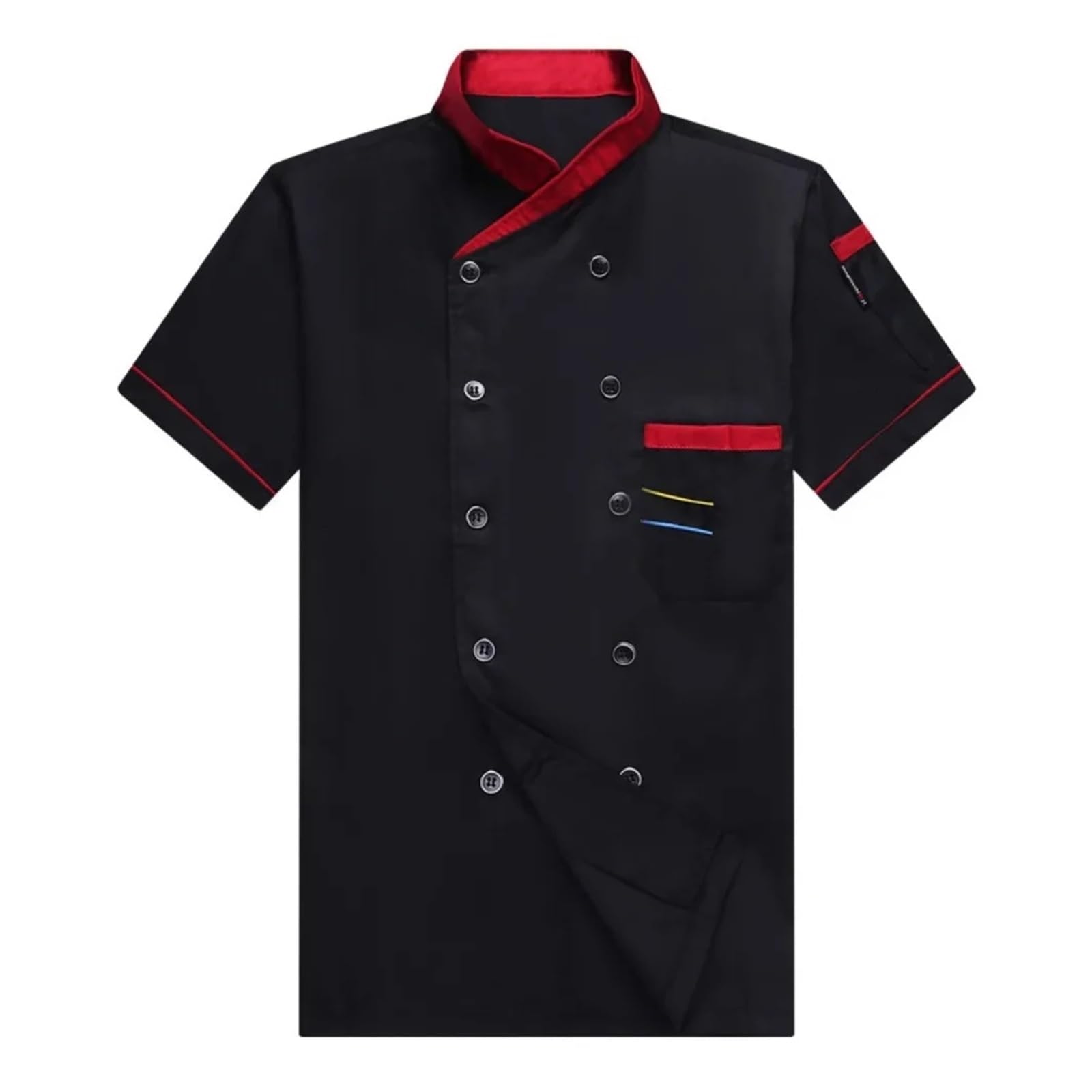 Western Restaurant Hotel Koch Overalls Lange Ärmeln Kurzen Catering Arbeitskleidung Männer Und Frauen Uniformen(Long white,M)