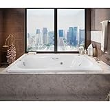 Banheira Hidromassagem Dupla Ouro Fino Cristal 170cmx110cmx40cm 220V Branco