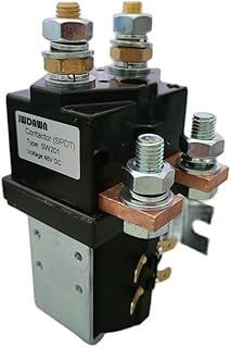JWDAWN SPDT Double Breaking Main Contactor 48V Coil Replace Albright SW201 48V 400A Solenoid Relay Switch Golf Cart Electric Vehicle Forklift Accessories Material Handling Truck Personnel Carrier