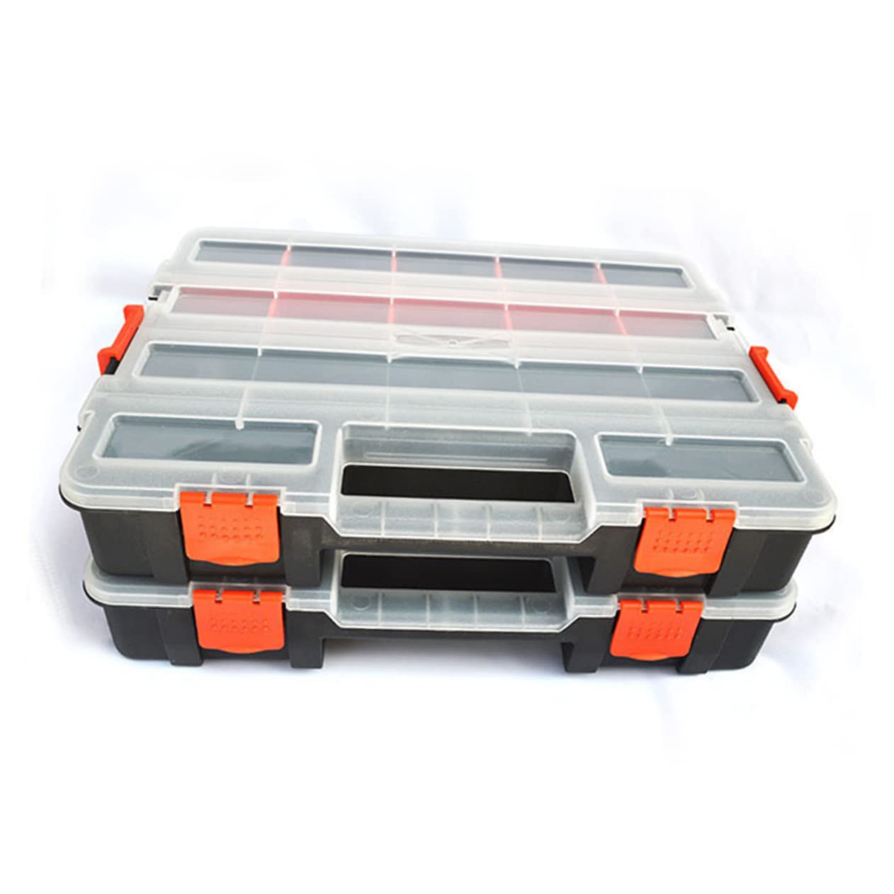 Homoyoyo - Estuche organizador de tornillos caja de componentes electronicos portable compartimentos soporte de tornillo con cubierta Caja de almacenaje Componente electrónico