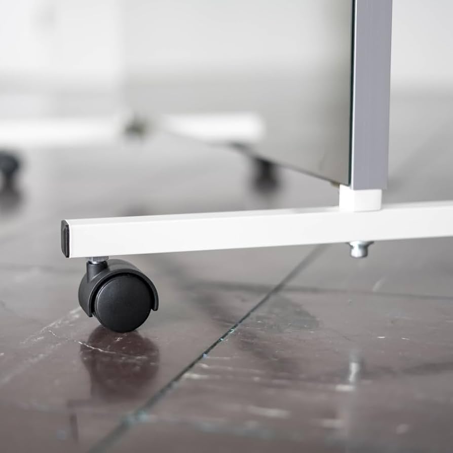 割れない鏡 姿見 キャスター付き 全身鏡 ダンスミラー幅80 ホワイト 2306 全身鏡 キャスター 割れない鏡 フィルムミラー ダンス 鏡 姿見