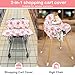 Shopping Cart Cover for Baby Girl Grocery Cart Cover for Baby 2 in 1 High Chair Covers for Restaurant Cart Cover for Babies Machine Washable,White-Orange Pink Flower