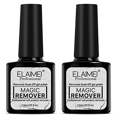Dissolvant magique de vernis à ongles, 2 pièces, tremper le gel polonais dans les 3-5 minutes, gel de dissolvant UV & LED Magic Burst, sans acétone