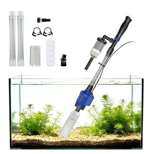 NICREW 3 en 1 Aspirateur Automatique Électrique, Nettoyeur pour Gravier et Sable avec Changement d'eau, Aspirateur de Gravier Convient pour Aquarium Moyen et...