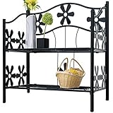 🌸 Das Standregal mit dekorativem Blumenmuster bietet Ihnen ein zeitloses und modisches Design. Das Regal lässt sich mit jeglicher Wohnungseinrichtung wie z.B. mit ihren Möbeln im Wohnzimmer, im Kinderzimmer oder im Garten für Ihre Blumen kombinieren.