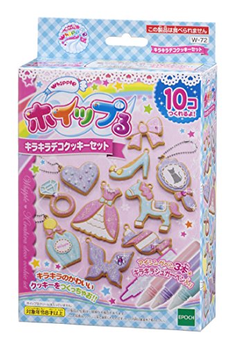 EPOCH Whipple Glitter Deco Cookies Set avec crème pailletée et biscuits à décorer