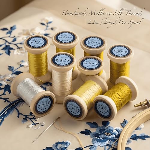 Image of Natural 100% Mulberry Handmade Embroidery Silk Thread Silk Floss (63)