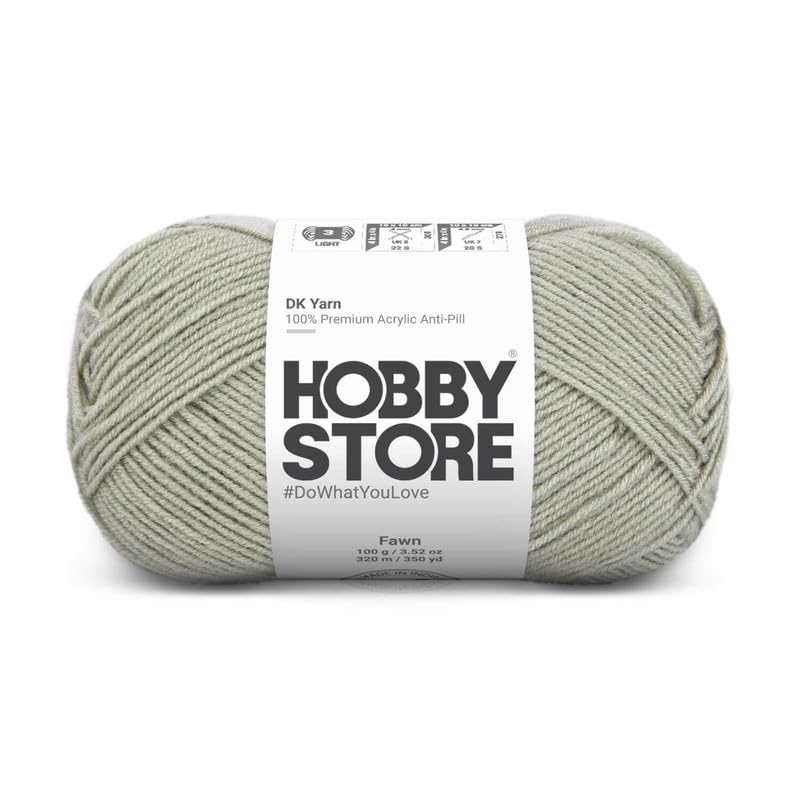 Image of DK Solid Yarn - Anti-Pill Acrylic Solid DK Yarn for Crochet & Knitting Everyday Essentials (1 ball /100 g) - Fawn 5025 | Magic Needles