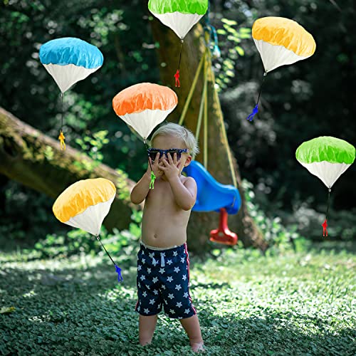 5pcs Giocattoli per paracadute, Giocattoli per paracadute da lancio a mano, volare Giocattoli per paracadute per bambini, Giocattoli per paracadute da lancio a mano per esterni, Giochi in cortile