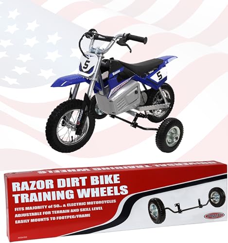 Image of Hardline Products Adjustable Height Training Wheels for Razor MX 125, MX350, MX400, MX450, SX500, MX650 Electric Motorcycle