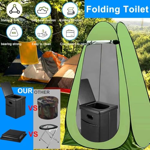 Portable Toilet Kit with Pop-Up Tent
