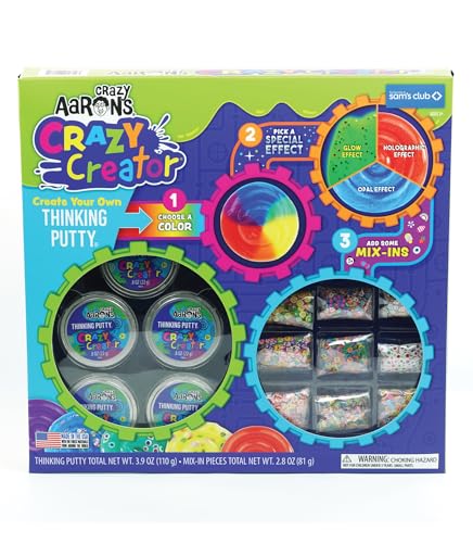 Crazy Aaron's Crazy Creator Thinking Putty Kit - Never Dries Out - Sensory Play - Creative Toy for Kids and Grown ups - Crazy Aaron’s Thinking Putty® - Made in The USA