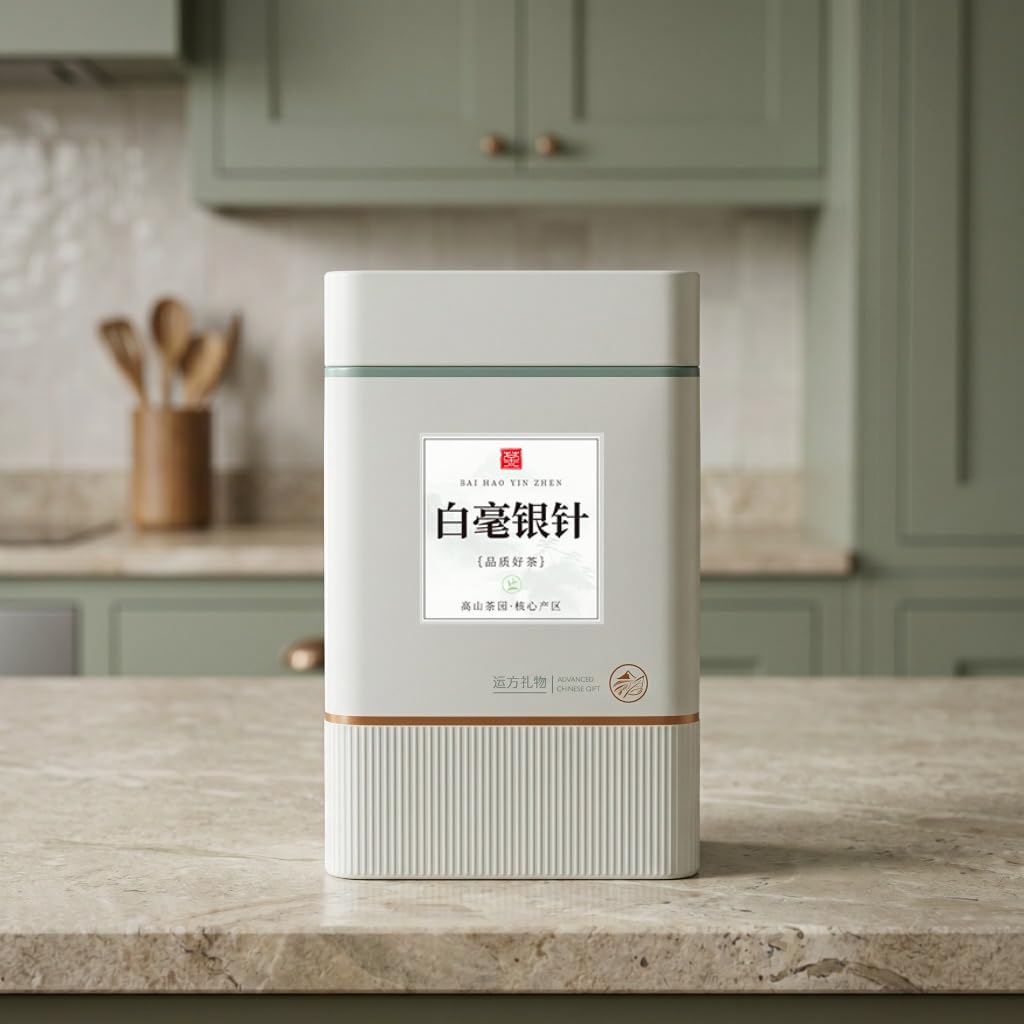 Premium Weißer Tee BaiHaoYinZhen 500g | Erste Qualität | Ohne Zusatzstoffe, Loser Blatttee 17,64oz | Für Arbeit Und Bürositzungen