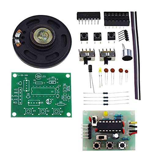 20 Seconds DC 3-5V Voice Sound Recording Recorder Module Kit ISD1820P DIY Kits Precise Talking Music Audio Recordable (DIY)