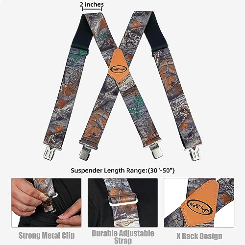 Image of MELOTOUGH Men's Suspenders w /Clip Heavy Duty suspenders for men Big and Tall Work suspenders for Jeans