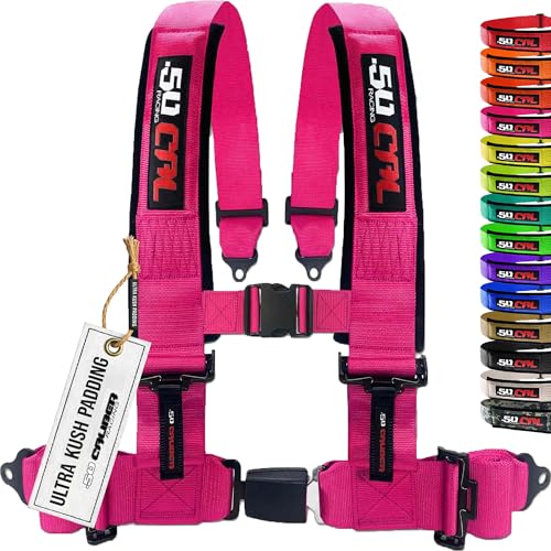 1pc 4 Point Harness for Bucket Seat, Push Release, 10