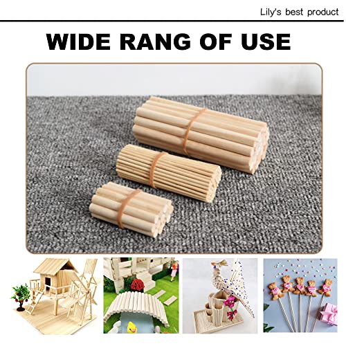 image for HOPELF 10PCS Dowel Rods - 3/8 x 48 Inch Bamboo Sticks - for Crafts, Ha