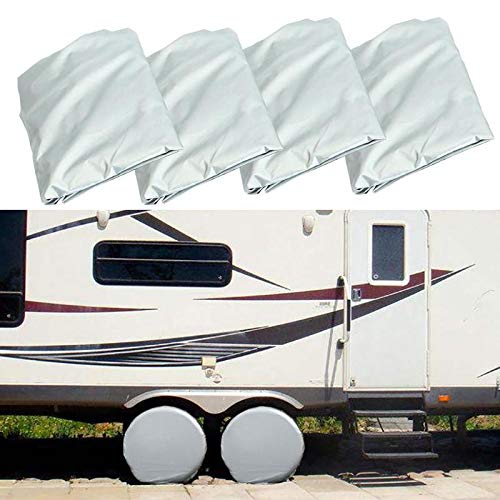 Reifentaschen 4 Teile/Satz Reifen Abdeckung Aluminium Folie Beschichtet Wasserdicht Staubdicht Sonnenschutz Reifen Rad Abdeckungen for LKW Wohnmobil