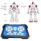 HUSAN Fernbedienungsroboter für Kinder, intelligenter programmierbarer Roboter mit Infrarot-Controller-Spielzeug, Tanzen, Singen, Moonwalking und LED-Augen, Gestenerkennungs-Roboter-Kit (Rot)