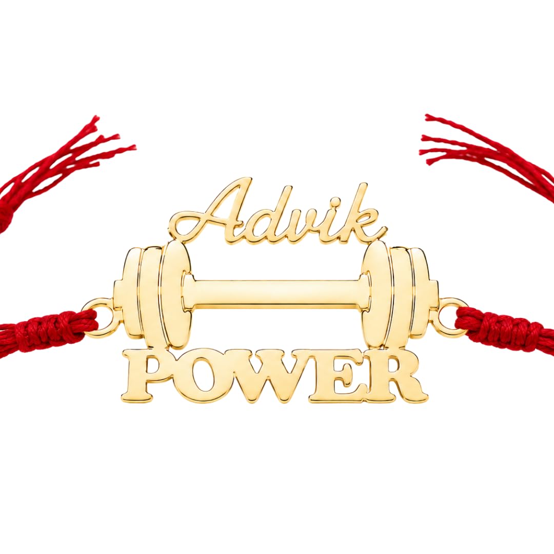 Customised Rakhi for Brother, Fitness Bike Gaming Theme premium brass metal, Customize Rakhi with Name for Raksha Bandhan Gift-picture-37