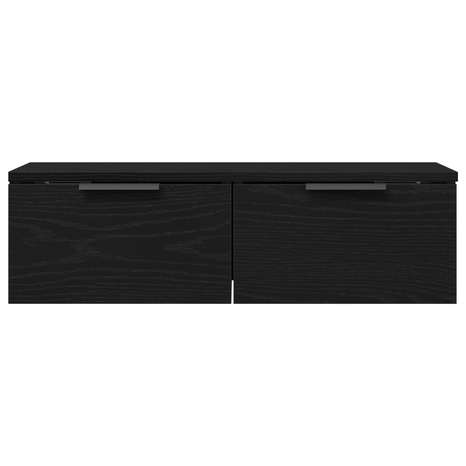 vidaXL Wandschrank Schwarz Eichen-Optik 68 x 30 x 20 cm Holzwerkstoff, Moderner Wohnzimmerschrank, rechteckig, viel Stauraum, Robustes Design, praktische Funktionen, Holz-Möbel