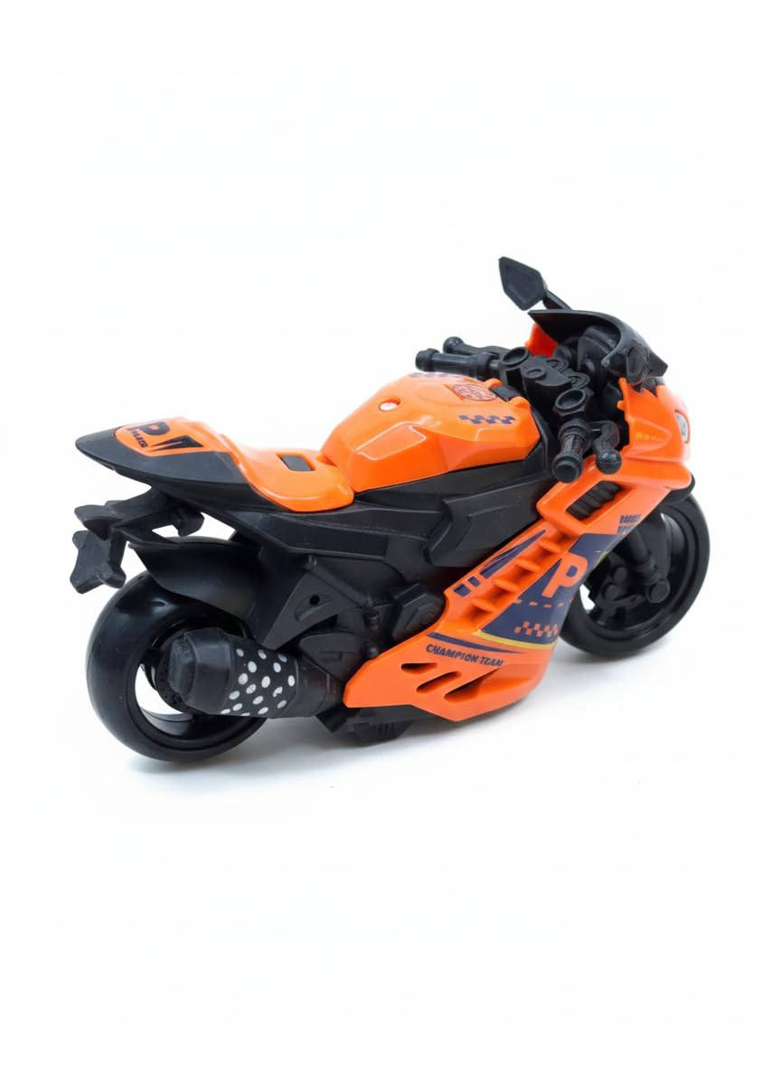 TAPANIYA ENTERPRISE Toddler Police Bike Toy, 1:12 Scale White/Blue Rescue Motorcycle with Sound Effects, Interactive Birthday Gift for Preschoolers