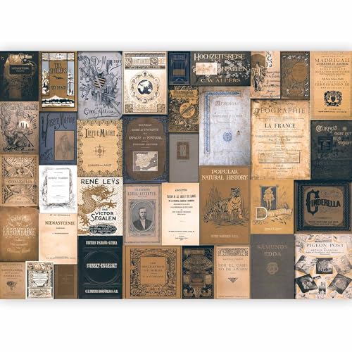 murando - Carta da parati 400x280 cm Fotomurali in TNT Murale alla moda Decorazione da Muro XXL Poster Gigante Design Cameretta Carta per pareti Camera da Letto Vintage Retro Libro m-C-0242-a-c