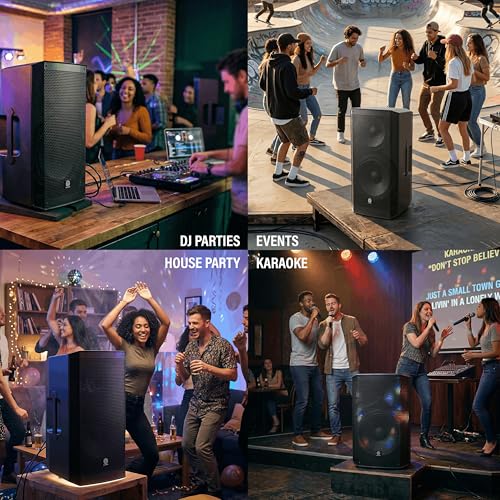 Image of DIGIMORE 2800W Active Speaker with 15 inch Woofer & 2 inch Titanium HF | BT 5.3 & TWS | 4 DSP Modes | 2 XLR /6.35mm Input Ports | Class-D Amplifier | Ideal for DJ, Live Events & Performances (D-1502)