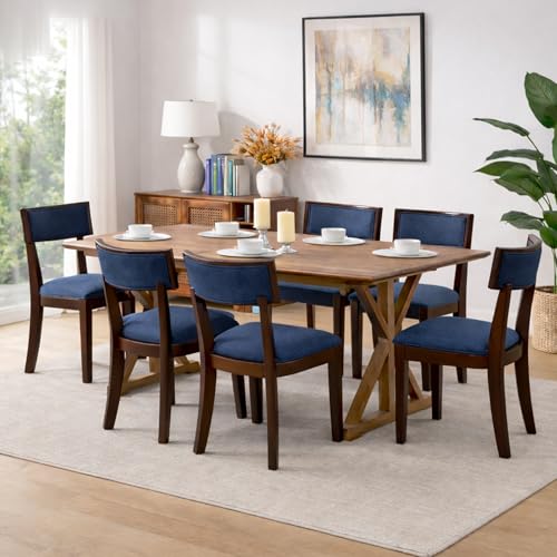 DM Furniture Cozy Upholstered Farmhouse Dining Chair Set of 6,