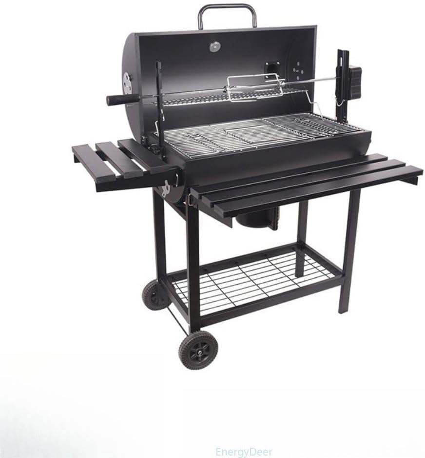 BBQ Charcoal Grill Large Grill for 1-15 People, Charcoal Fire for Outdoor Garden Smoking a, d