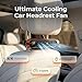 Car Rear Seat Fan Usb, Mini Portable Usb Backseat Cooling Fan, Car Seat Fan for Office, with 3 Adjustable Wind Speeds for All Cars Vehicle Jeep Van Rv Truck (Black)