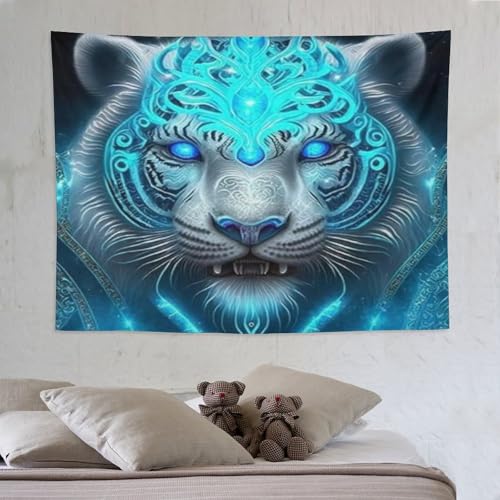 Tenture de décoration murale suspendue et tapisserie tigre 150x200