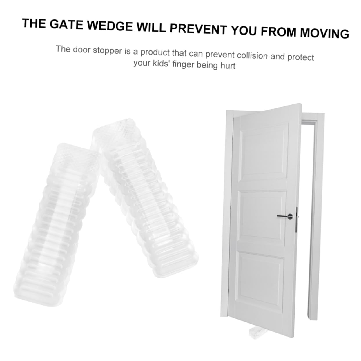 Tope para Puerta de Seguridad para Niños 8piezas de PVC, Cuña Antideslizante para Protección de Dedos Hogar u Oficina