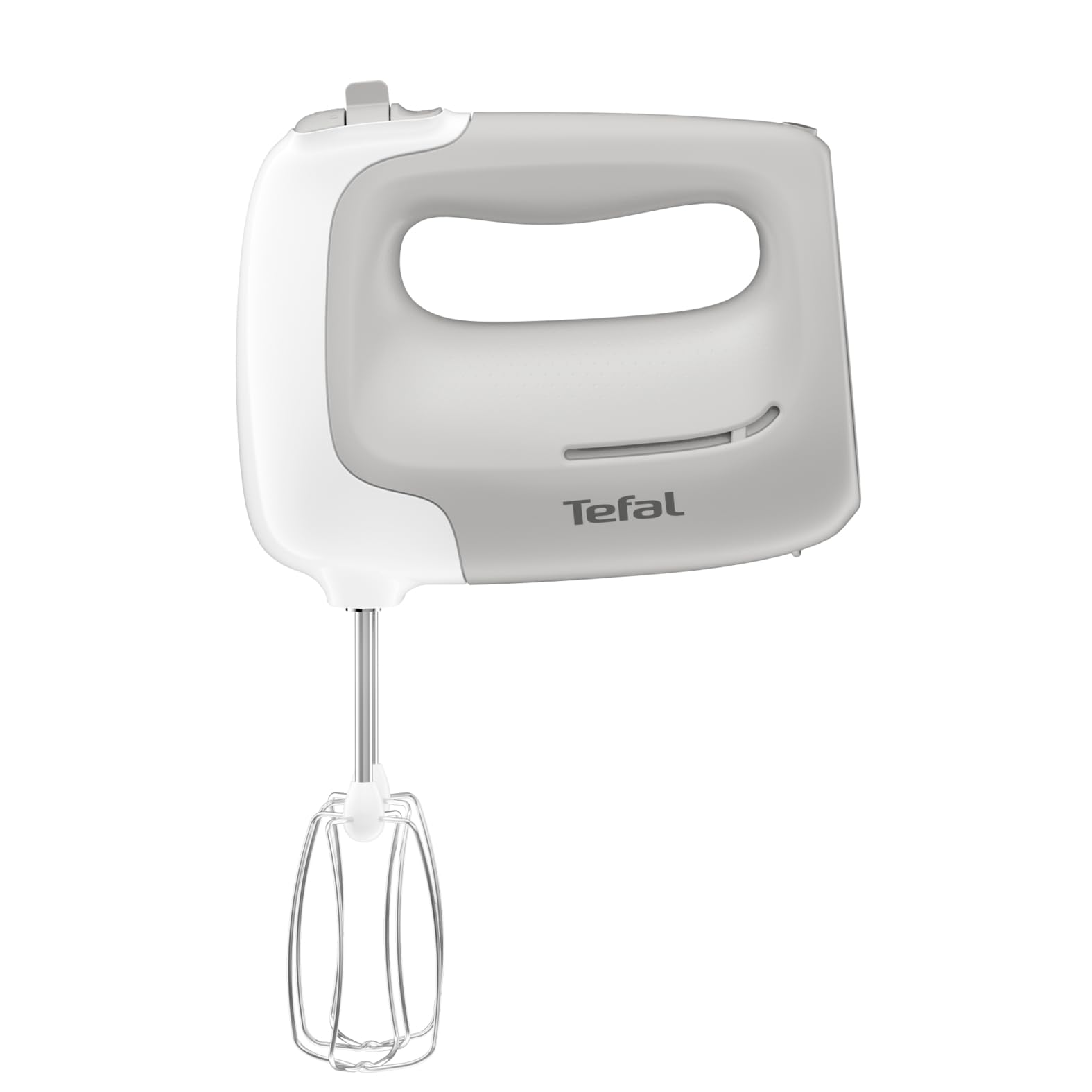 Tefal Handmixer Prep'Mix, 450 W, Handrührgerät mit 5 Geschwindigkeiten, 2 Schneebesen und 2 Knethaken aus Edelstahl, ergonomisches Design, spülmaschinenfestes Zubehör, HT450B