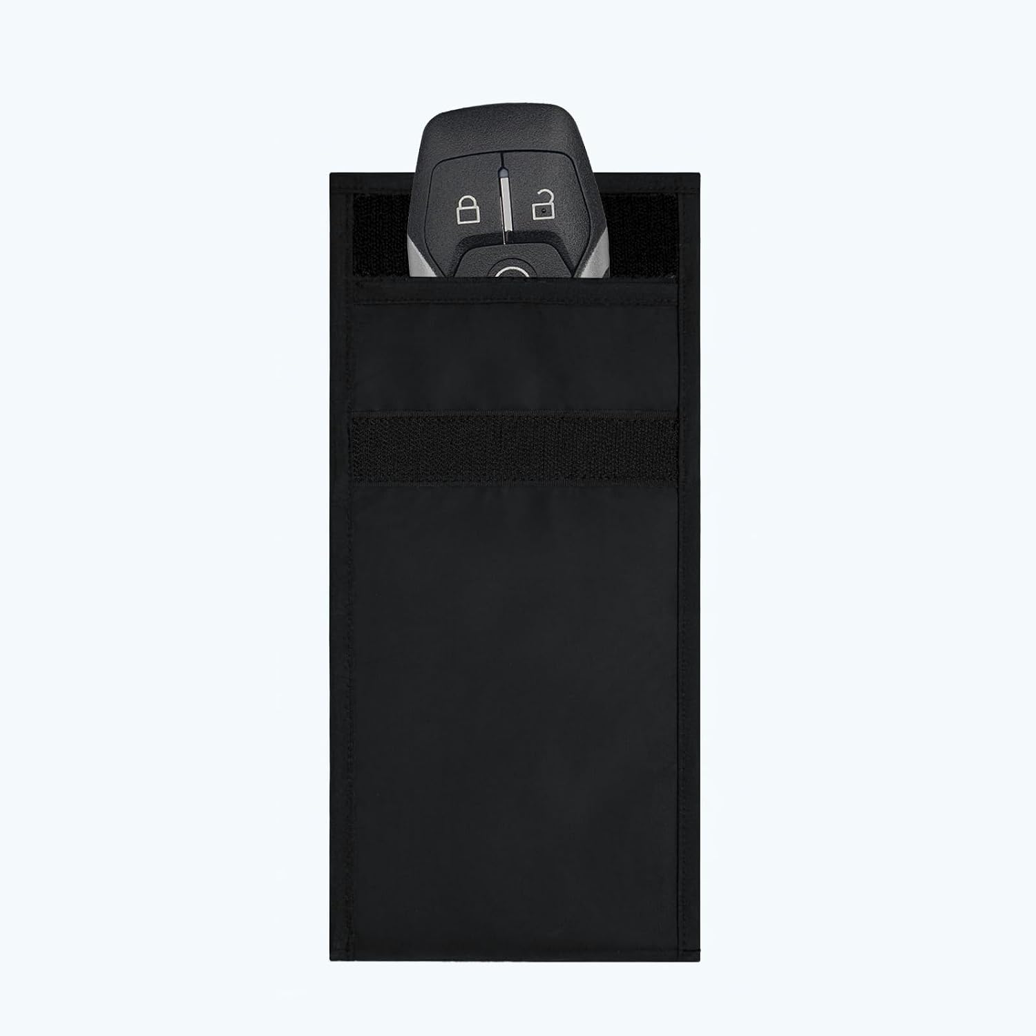 Faraday Bags for Car Keys, RFID Shielding Signal Blocker Pouch, Key Fob Protector, Anti-Theft EMF Protection for Car Key, GPS (Black)
