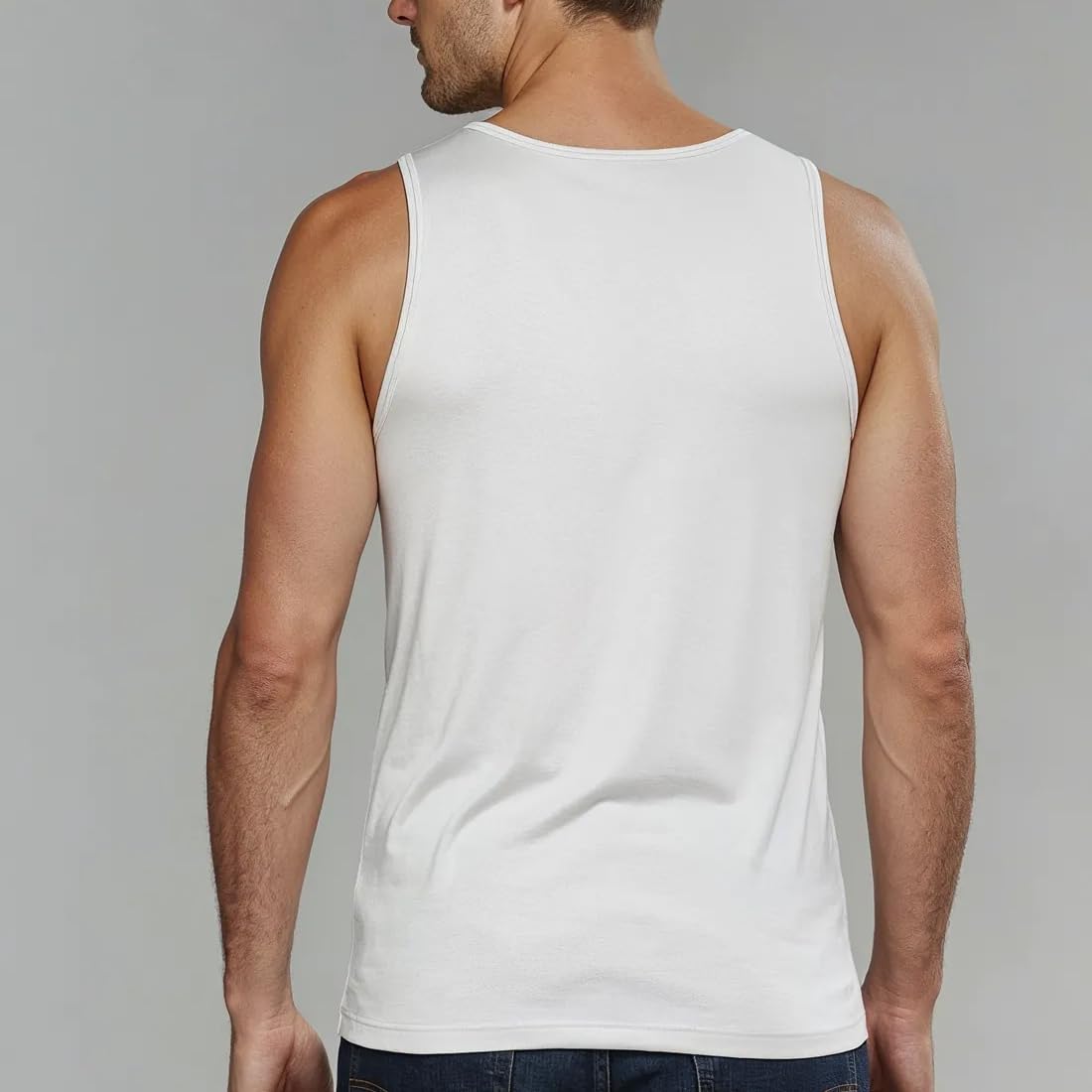 Maillot de corps en soie pour homme, sans manches, coupe régulière, 100 % pure soie de mûrier