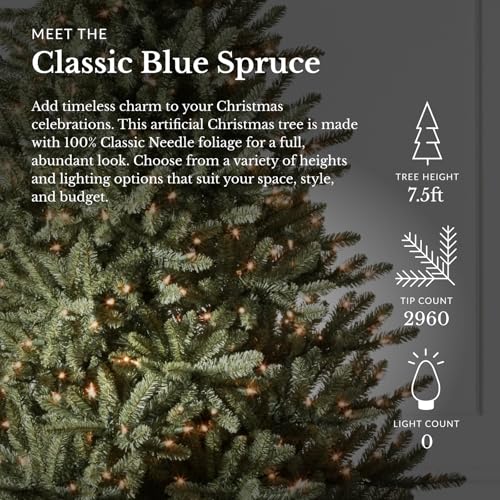 Balsam Hill BLU-T-2960 7.5Ft Unlit Classic Blue Spruce Artificial Christmas Tree thumb #1